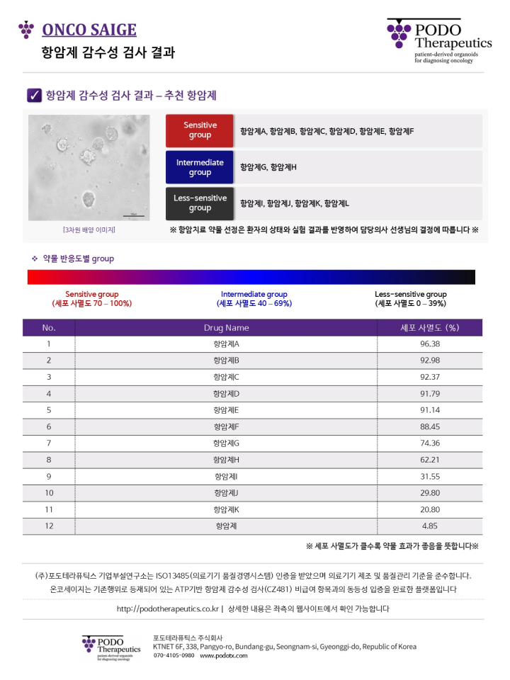 결과 분석 (항암제 선별)